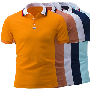 wholesale factory prices Cheap v neck short sleeve buttons cotton polo t shirts for men - Product Image 1