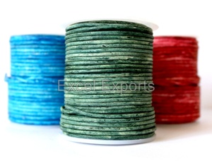 Excel exporte des lacets en cuir véritable bobine de 25 mètres gris vieilli écologique 2mm différentes couleurs pour chaussures ceintures robes - Product Image 4