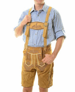 Style unique, Lederhosen bavarois marron doré pour hommes, broderie marron, tenue traditionnelle allemande pour l'Oktoberfest - Product Image 3