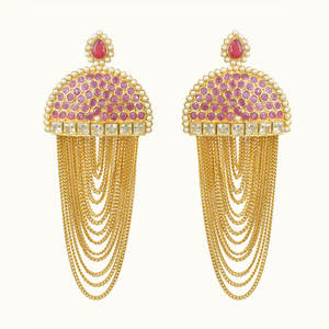 Alluring Design-pendiente chapado en oro a la moda, precio fiable-10697 - Product Image 2