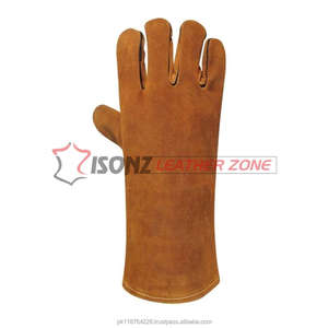ISONZ XL Genuine Leather Tig Welding <b>Gloves</b> Custom Color <b>Work</b> Safety <b>Gloves</b> Heat Resistant <b>Waterproof</b> Features Customizable - Product Image 5