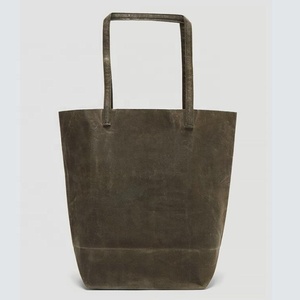 Grand sac cabas en toile cirée et denim pour femmes - Product Image 1