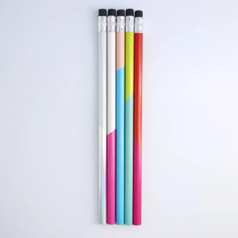 Top sale stationery set wooden pencil with a rubber