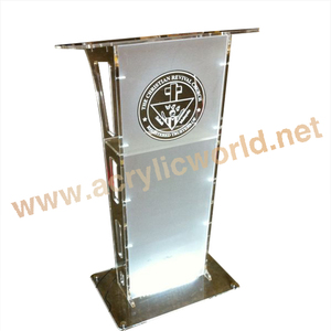 Bục Bục Đứng Được Chấp Nhận Logo Khách Hàng Kích Thước Tùy Chỉnh Thiết Kế Hiện Đại Bằng Acrylic Trong Suốt - Product Image 5