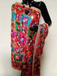 Mirror Embroidered Dupatta For Women And Girls Hijab <b>Shawl</b> Handmade <b>Wrap</b> Phulkari Dupatta for women - Product Image 6