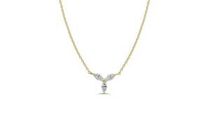 Collier pendentif en zircon marquise élégant pour femme, chaîne à maillons, charme, bijoux tendance pour femme, cadeau pour homme, argent, mariage - Product Image 5