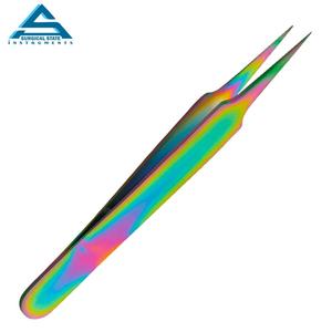 Pince à épiler professionnelle à pointe droite en acier inoxydable personnalisée imprimée au laser de haute qualité - Product Image 3