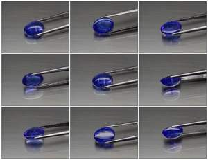 Cabujón ovalado de tanzanita azul violeta natural de Tanzania - Product Image 2