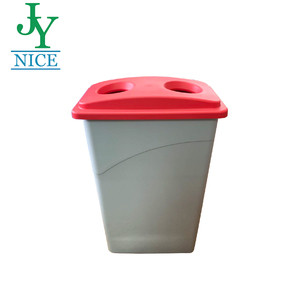 Papelera ecológica para oficina comercial con tapa, botella de 90L, contenedor de clasificación de papel, basura pública de plástico rectangular - Product Image 1