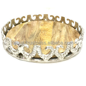 โลหะอลูมิเนียมโรงแรมที่ให้บริการถาดที่มีการจัดการ/ถาดบรรจุภัณฑ์โบราณ/โลหะตารางตกแต่งถาด - Product Image 6