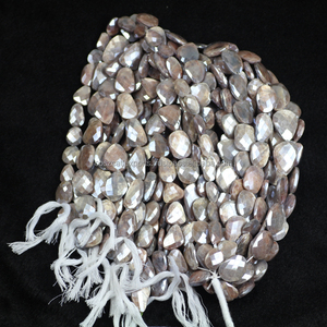 เสื้อโค้ทหินมูนสโตนเหลี่ยมเพชรพลอยสีเทาแบบอิสระลูกปัดหลวมสีธรรมชาติสำหรับทำเครื่องประดับสร้อยข้อมือ - Product Image 3