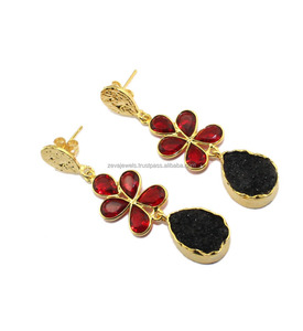 อัญมณีชุบทอง24K หินควอตซ์หินโมราธรรมชาติที่น่ารัก - Product Image 3