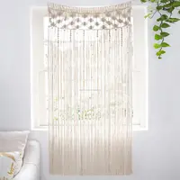 Macrame Lace Curtain, Embroidery Cord Net, India Supplier