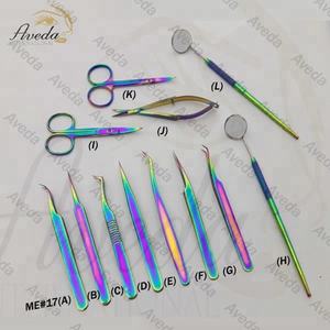 แหนบต่อขนตาสีรุ้งแบบรัสเซียด้ามจับแข็งแรงน้ำหนักเบาแหนบแต่งโลโก้ได้ตามต้องการพร้อมปลายแหลม - Product Image 4