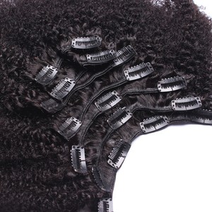Pinza <span class=keywords><strong>de</strong></span> extensión <span class=keywords><strong>de</strong></span> cabello humano rizado, pelo indio Virgen sin procesar, <span class=keywords><strong>2022</strong></span> - Product Image 4