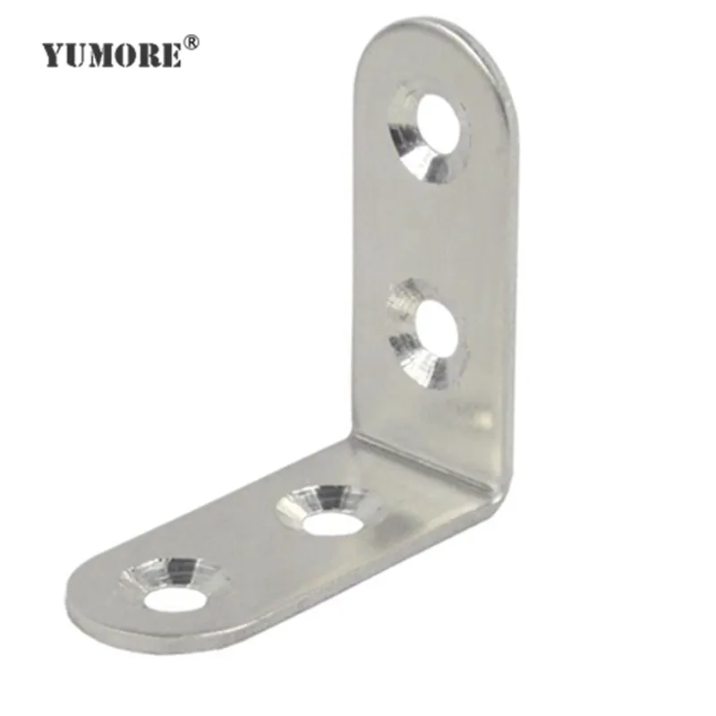 China suppliers satin wall mounted corner connection stainless steel 90 angle metal ceiling bracket