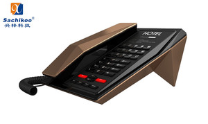 Teléfono con cable de escritorio de plástico ABS personalizable con identificador de llamadas Teléfono de habitación de hotel impermeable - Product Image 6