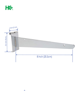 8\" Metal Gridwall <b>Shelf</b> <b>Bracket</b> for Fixture Store Premium Quality <b>Brackets</b> - Product Image 3