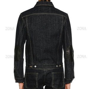 Logo personnalisé Veste en jean unie décontractée à manches longues pour hommes, tout nouveau style de veste en jean, fabriquée à partir de tissu de haute qualité - Product Image 6