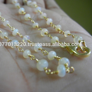 Collar de cadena con cuentas de piedras preciosas EtEthiopian-collar de piedras preciosas - Product Image 1