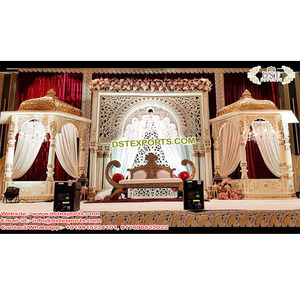 Escenario de boda de estilo asiático, escenario de boda indio, decoración de escenarios - Product Image 1