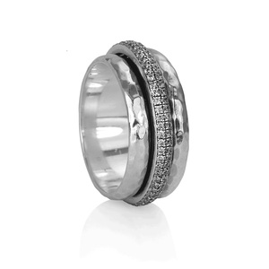 925 sterling silver jewelry plain handcrafted designer wholesale <b>spinner</b> <b>ring</b> - Product Image 1