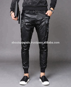 Pantalones de Cuero Genuino de Alta Calidad para Hombre, Pantalones Ajustados de Piel de Oveja Genuina - Product Image 2