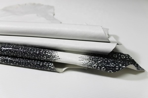 Peau de peau d'agneau en cuir souple Napa imprimé blanc et blanc de la meilleure qualité pour sacs à main chaussures vêtements-peau de mouton en gros - Product Image 5