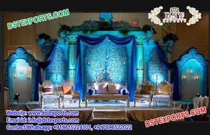 ฉากหลังงานแต่งงานสุดหรู แผงตกแต่งเวทีงานแต่งงาน โครงสร้างล่าสุด ดีไซน์ราชวงศ์ แผงฉากหลังงานแต่งงาน - Product Image 3