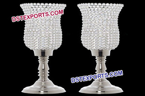 Centros de mesa de cristal para boda, centro de mesa de Metal plateado, nuevos diseños - Product Image 3