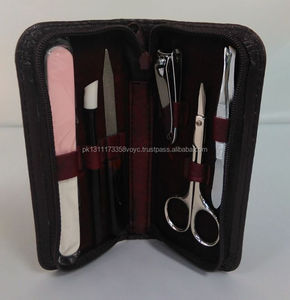 6 Piece Nail Care Manicure & <b>Pedicure</b> <b>Set</b> Scissors High Quality Stainless Steel and Tweezers Professional Nail Care Kit - Product Image 1