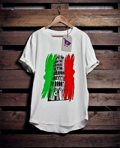 เสื้อยืดแขนครึ่งสำหรับผู้ชายดีไซน์พิมพ์ลายหน้าจอ OEM ตามสั่ง - Product Image 5