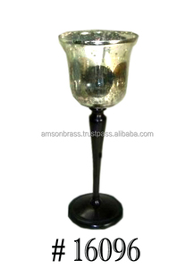 Bougeoir en verre de gobelet de pièce maîtresse de table de restaurant - Product Image 3