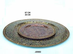 แจกันดอกไม้เหล็กโมเสคแก้วสีน้ำตาล มีสีอื่นให้เลือก ทำด้วยมือ ของตกแต่งบ้าน งานปาร์ตี้ งานแต่งงาน - Product Image 4