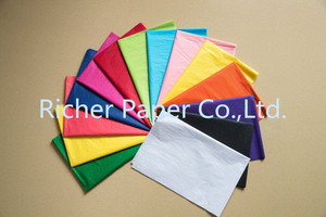Papier de soie couleurs mélangées, 50 pièces 17gsm, pour emballage des vêtements et cadeau - Product Image 2