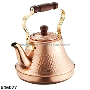 Tetera de Cobre con Acabado Bronce para Calentar Agua, Té y Café, Utensilios de Cocina Tradicionales Indios - Product Image 5