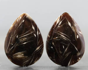 Venta al por Mayor de Piedras Semipreciosas de Ágata Fósil con Plumas Naturales de Tamaño Libre para Hacer Pendientes y Joyería, Proveedor ODM OEM - Product Image 1