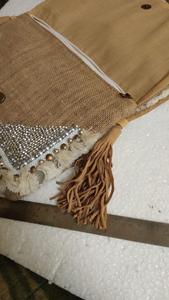 Vintage Boho Envelop Clutch bordado a mano Banjara tela lienzo Material - Product Image 3