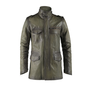 Veste en cuir chauffante ajustée de dernière génération 2019, en peau d'agneau de haute qualité, coupe-vent, pour les fêtes d'hiver, disponible en gros - Product Image 1