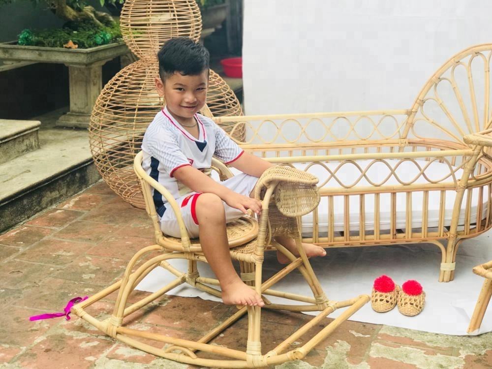 Best seller! Sedia a dondolo per bambini in Rattan sedia in legno