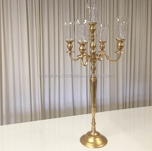Candelabro de Metal de estilo Vintage con copa de cristal, decoración plateada para el hogar y la boda, candelabro de suelo hecho a mano - Product Image 2