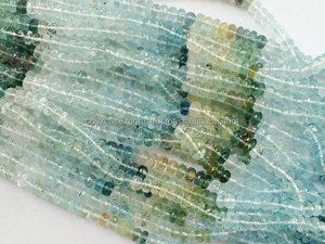 Cuentas de hilo de Aguamarina facetada, 5mm, 6 pulgadas - Product Image 3