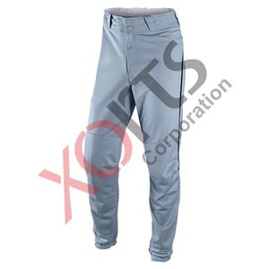 Pantalon de baseball professionnel bleu clair gris uni personnalisé OEM pantalon de baseball d'entraînement à fines rayures marine pleine longueur pour hommes - Product Image 1