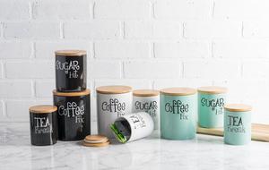 White Steel <b>Containers</b> for Kitchen With Black Printing | Small <b>Tea</b> <b>Coffee</b> <b>and</b> <b>Sugar</b> <b>Containers</b> | Cheap Kitchen Storage <b>Container</b> - Product Image 6