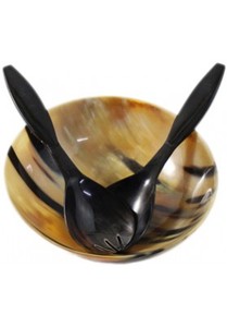 Cuenco de cuerno de Búfalo con cuchara artesanía redonda en forma de cuerno natural color tamaño personalizado producto más vendido - Product Image 6