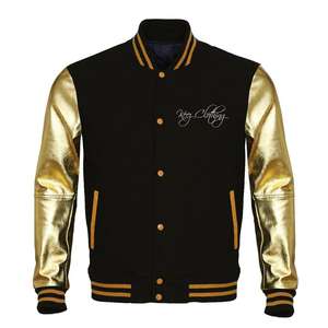2024 Varsity chaqueta de cuero para hombre Royal Purple mangas regulares Patchwork bordado Bomber piel de oveja invierno Letterman - Product Image 4