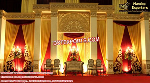 ชุดเวทีแต่งงานแบบพกพาสไตล์เอเชียฉากหลังงานแต่งงานแบบอินเดียดั้งเดิม - Product Image 3