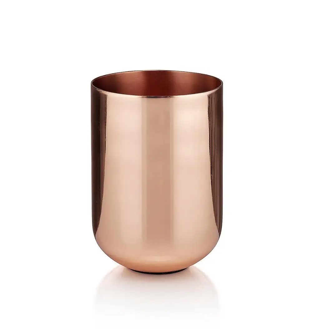 Looking Attractive Copper Stemless Wine Tumbler decorated double wall drink metal tumbler at tailgates beach poolside