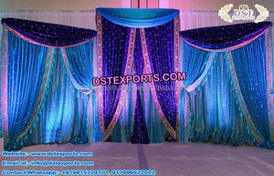Telón de Fondo para Escenario de Boda, Bordado a Mano, Estilo Moderno, Lavable, Color y Tamaño Personalizables, para Decoración de Eventos de Boda y Mehndi - Product Image 3
