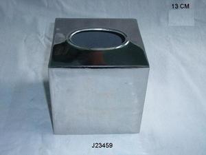 Boîte à mouchoirs en acier de haute qualité avec miroir polonais et ouverture ovale ensemble de vanité support de boîte à mouchoirs en métal au prix de gros - Product Image 2